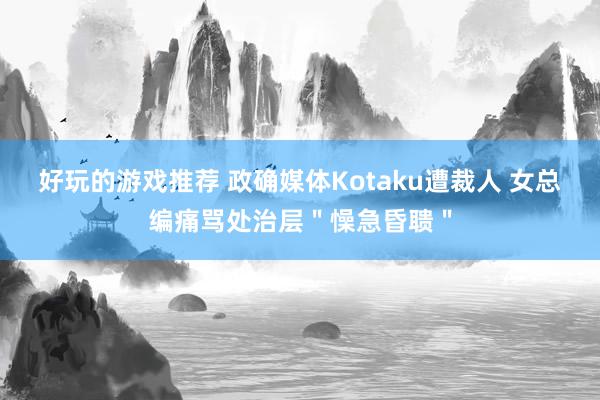 好玩的游戏推荐 政确媒体Kotaku遭裁人 女总编痛骂处治层＂懆急昏聩＂