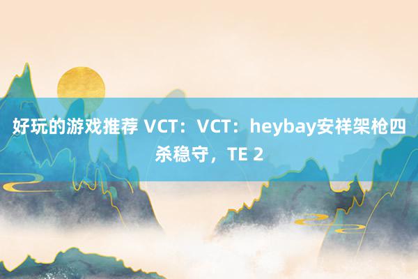 好玩的游戏推荐 VCT：VCT：heybay安祥架枪四杀稳守